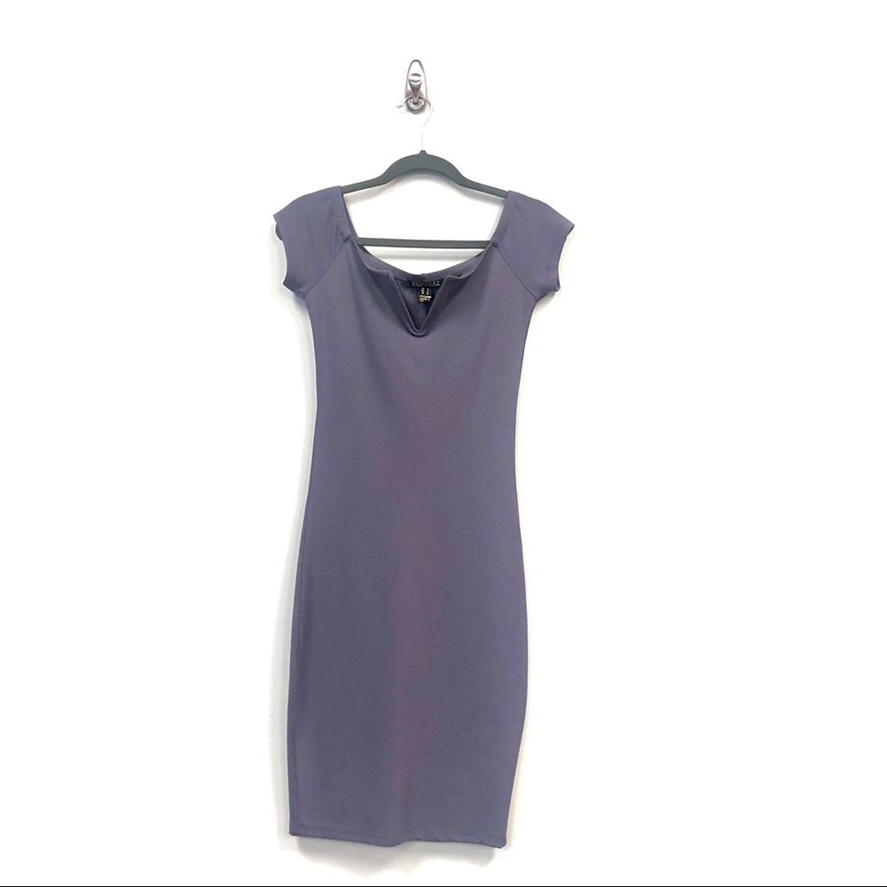 Revamped Dark Grey Body Con Dress